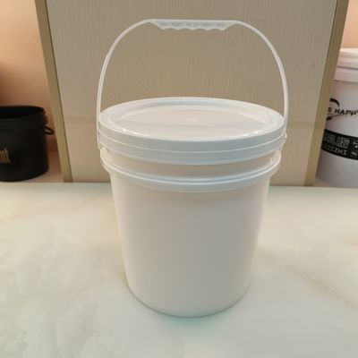 흰색 검은색 10L 둥근 플라스틱 버킷 밀폐 뚜?? 이 있는 PP 물질